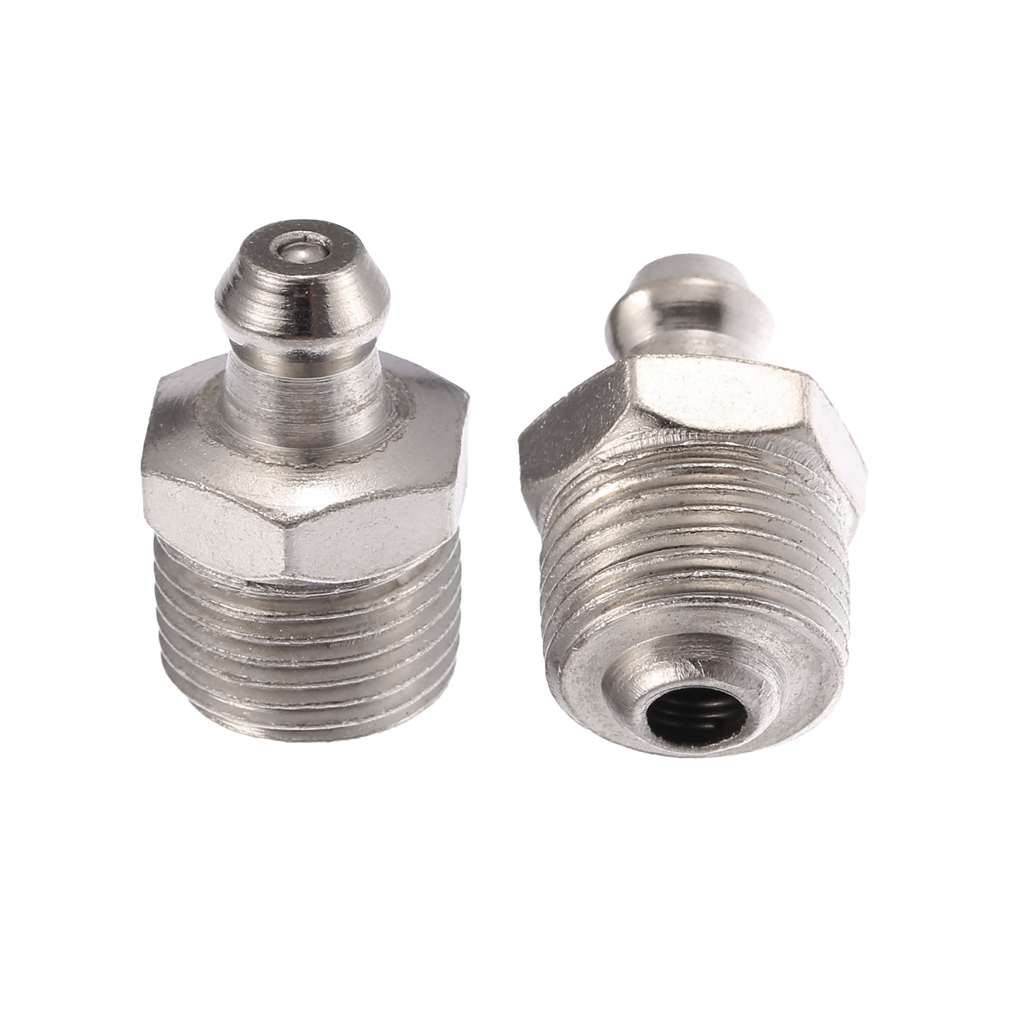 Uxcell 45 stücke M6 M8 M12 Gerade 45 Grad 90 Grad Nickel Überzogene Motorrad Lkw Auto Ersatz Fett Nippel Armaturen set – Detail 2