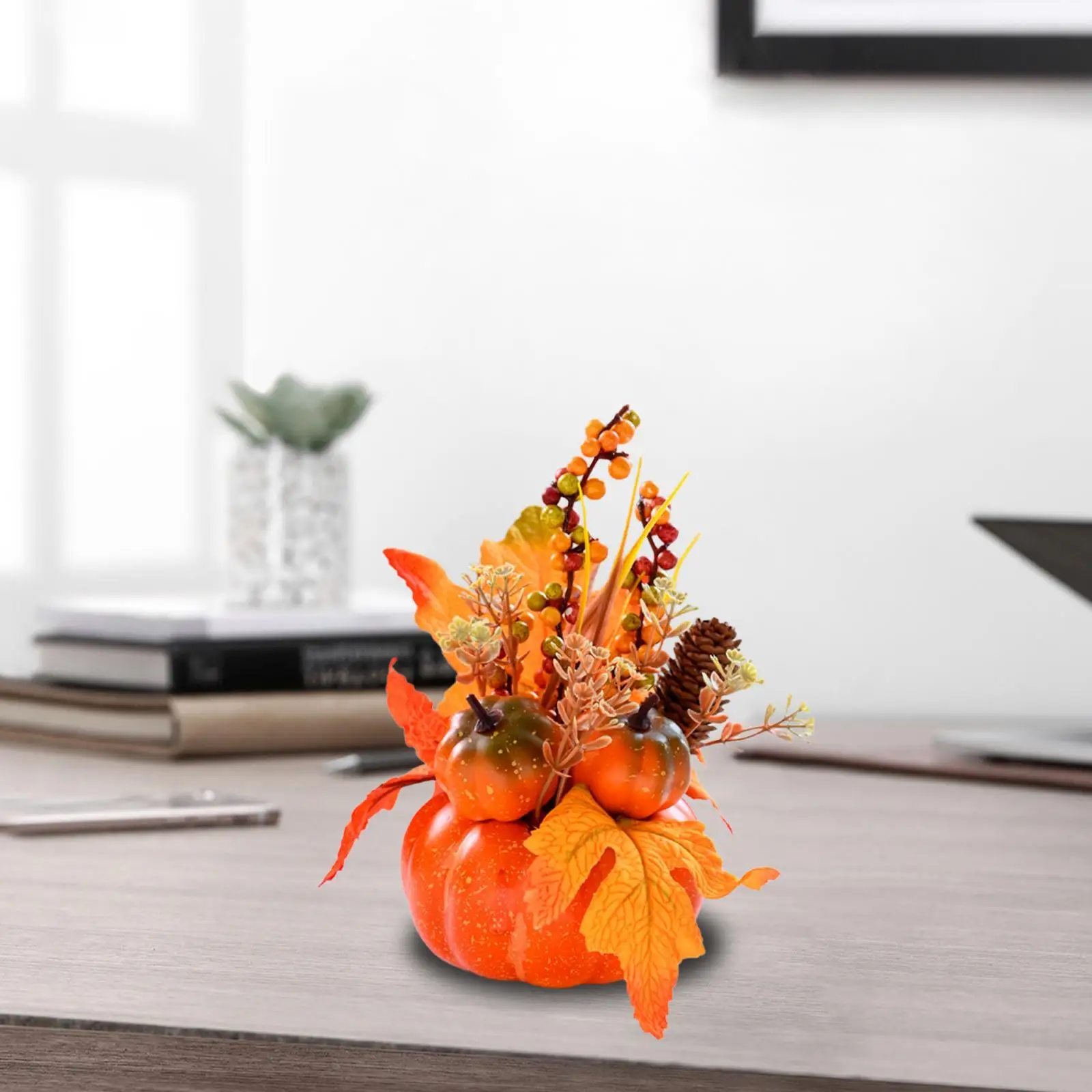 Artificial Pumpkin Flower Pumpkin Sculpture Decorations Photography Props Desk Autumn Harvest DIY Crafts Thanksgiving Decoration