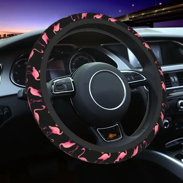 Süße kirby Universal Auto Lenkrad abdeckung 38cm Cartoon bestickt rosa Auto  elastische Lenkrad abdeckung Zubehör - AliExpress
