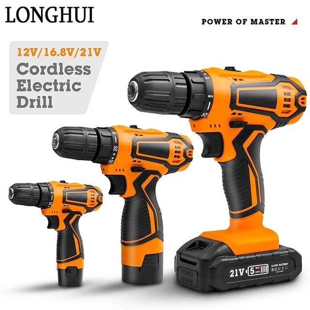 21V Cordless Electric Drill Set 2 -Speed Electrilc Drill/Driver