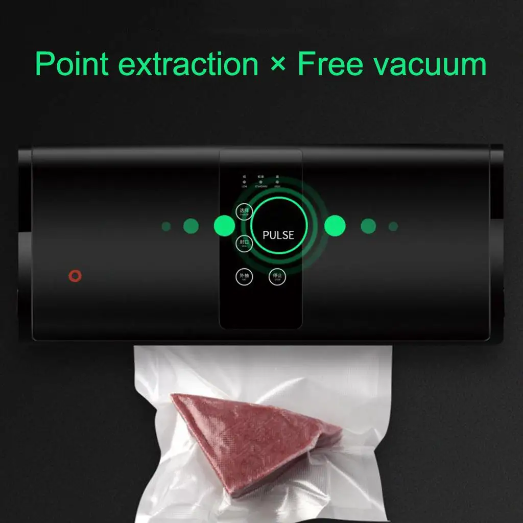 Automatic Vacuum Sealer Machine Kitchen  Led Indicator Lights  Easy to Clean with 10 Bags Portable Compact Size