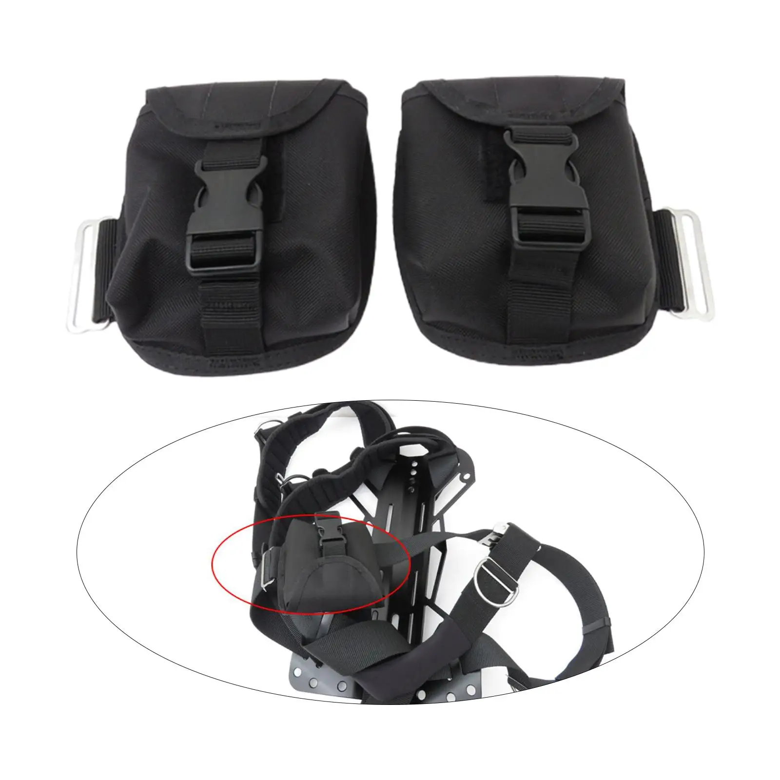 Scuba Pocket Weight Belt Scuba Diving Counter Weight Scuba Weight Pocket 2kg for Cave Wreck Outdoor Activities Scuba Diving