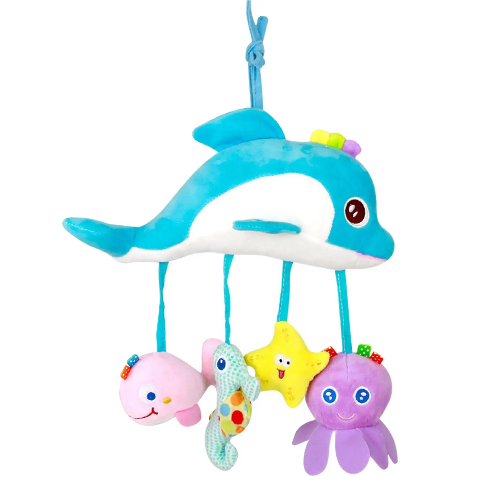 Animal Hanging Mobile Toys for Babies with Sound Stuffed Infant Toys Animal Rattles Plush Toy Baby Kids Rattle Toys