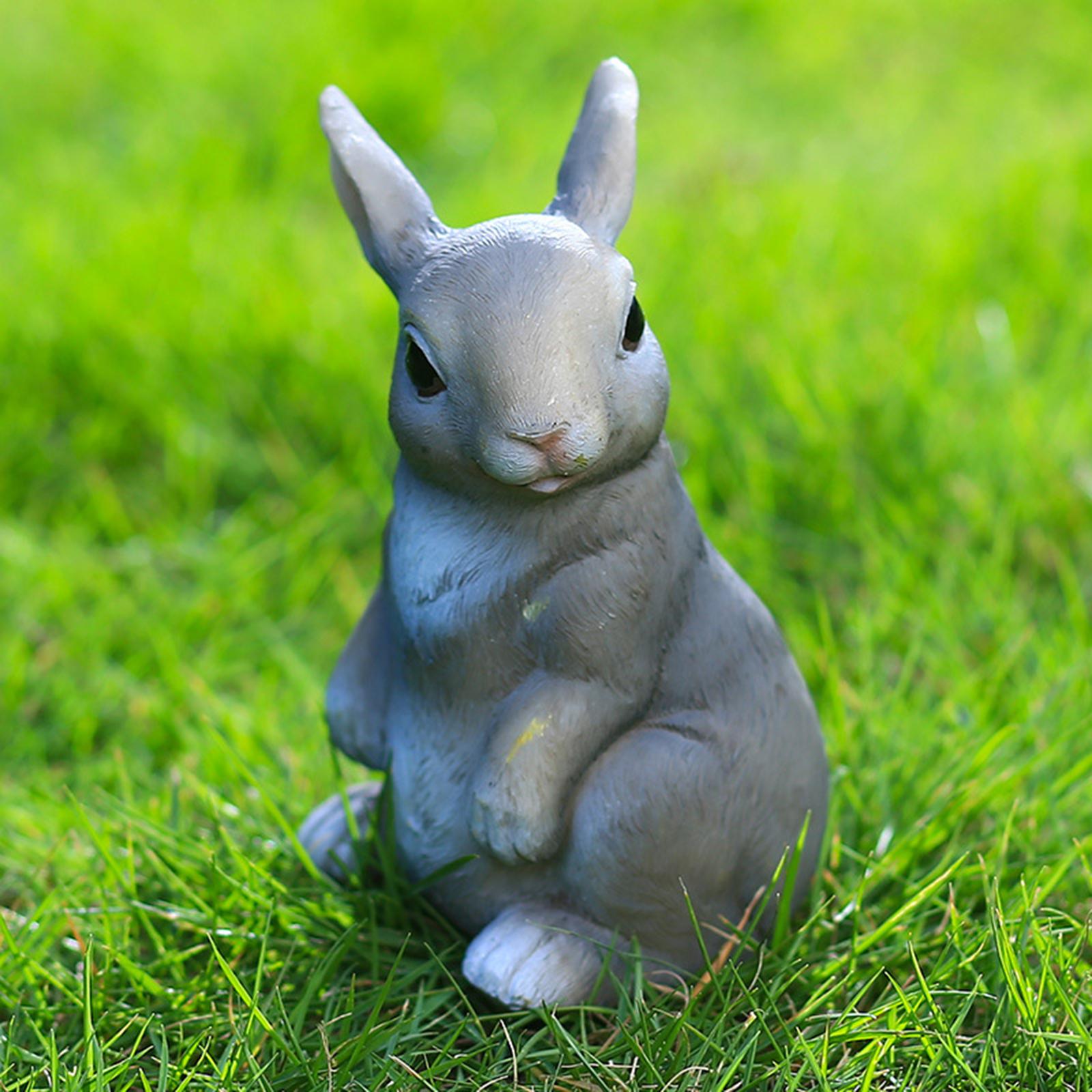 Animal Figurines Garden Ornament Art Decor Photo Props Sculpture for Yard House Patio