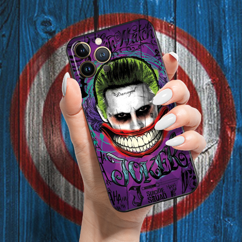 iphone xr card case Marvel Bat-Man Joker Clown For Apple iPhone 13 12 11 Pro 12 13 Mini X XR XS Max SE 5 6 6s 7 8 Plus Phone Case Silicone Cover phone cases for iphone xr