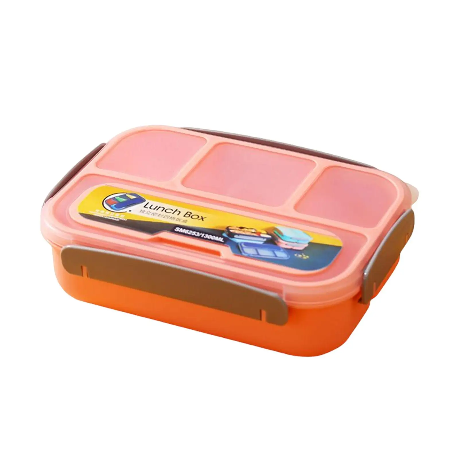 Portable Lunch Box Lunch Container Fruits Container 4 Compartments for Camping