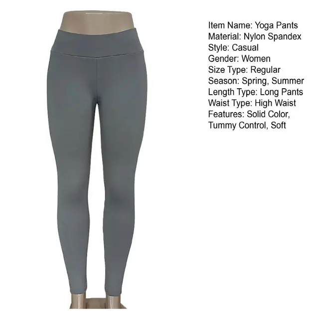 Pantalones de Yoga ajustados de cintura alta para mujer, mallas