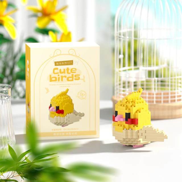 12個セットの鳥のブロック おもちゃ クリエイティブ DIY かわいい鳥 12個セットの鳥のブロック おもちゃ クリエイティブ DIY