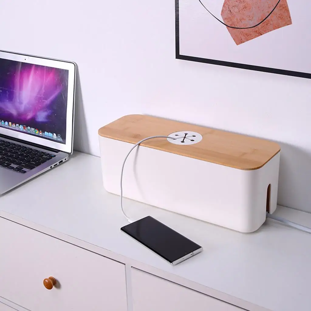 Cable Management Box, to Hide and Organize Your Electrical Cords from TV to Office Desk for and Children Safety