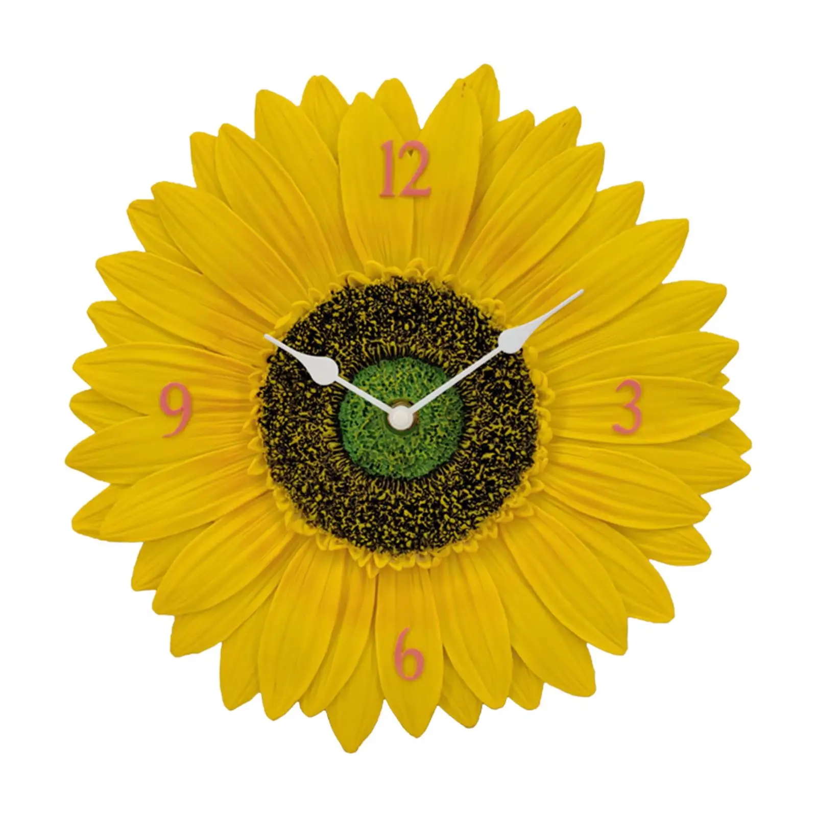 Sunflower Wall Clock Non Ticking Silent Waterproof Wall Clock Decorative Large Indoor Outdoor Wall Clock for Bathroom Farmhouse