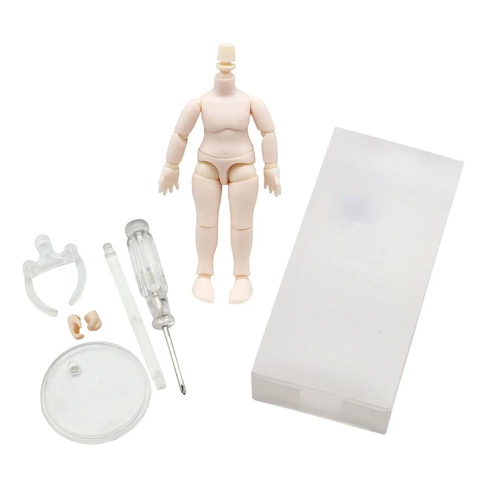 Flexible 10cm Doll Action Figure Body for 1/12 Doll Head Girl