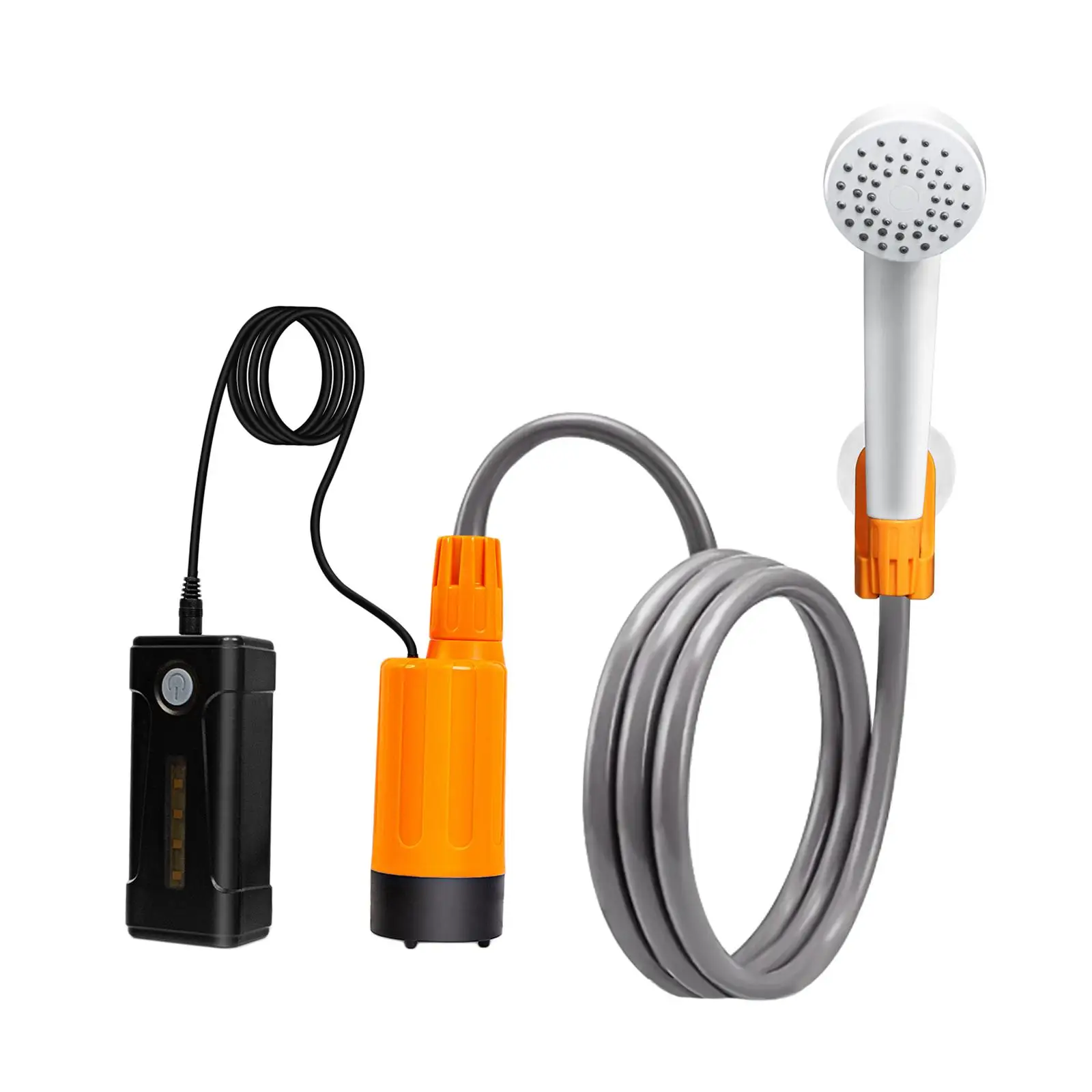 Portable Camping Shower Kit Compact USB Rechargeable Pet Grooming Handheld Camp Shower for Traveling Beach Van Tent