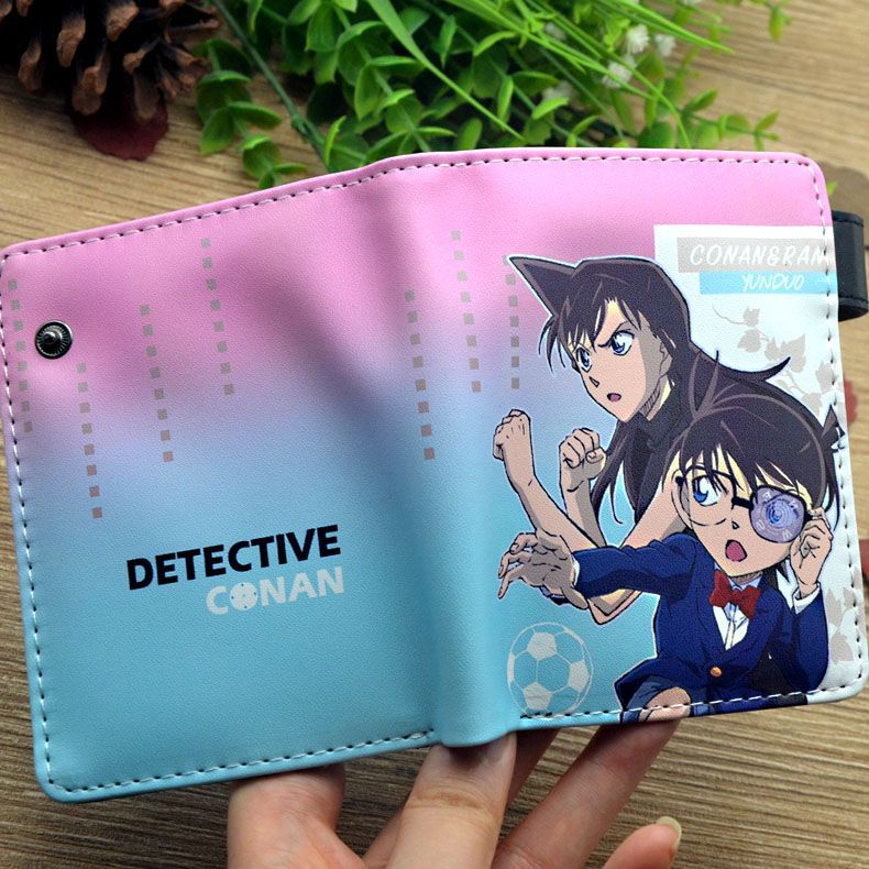 Anime Oshi No Ko Hoshino Akuamarin Short PU Wallets with Zipper Coin Pocket