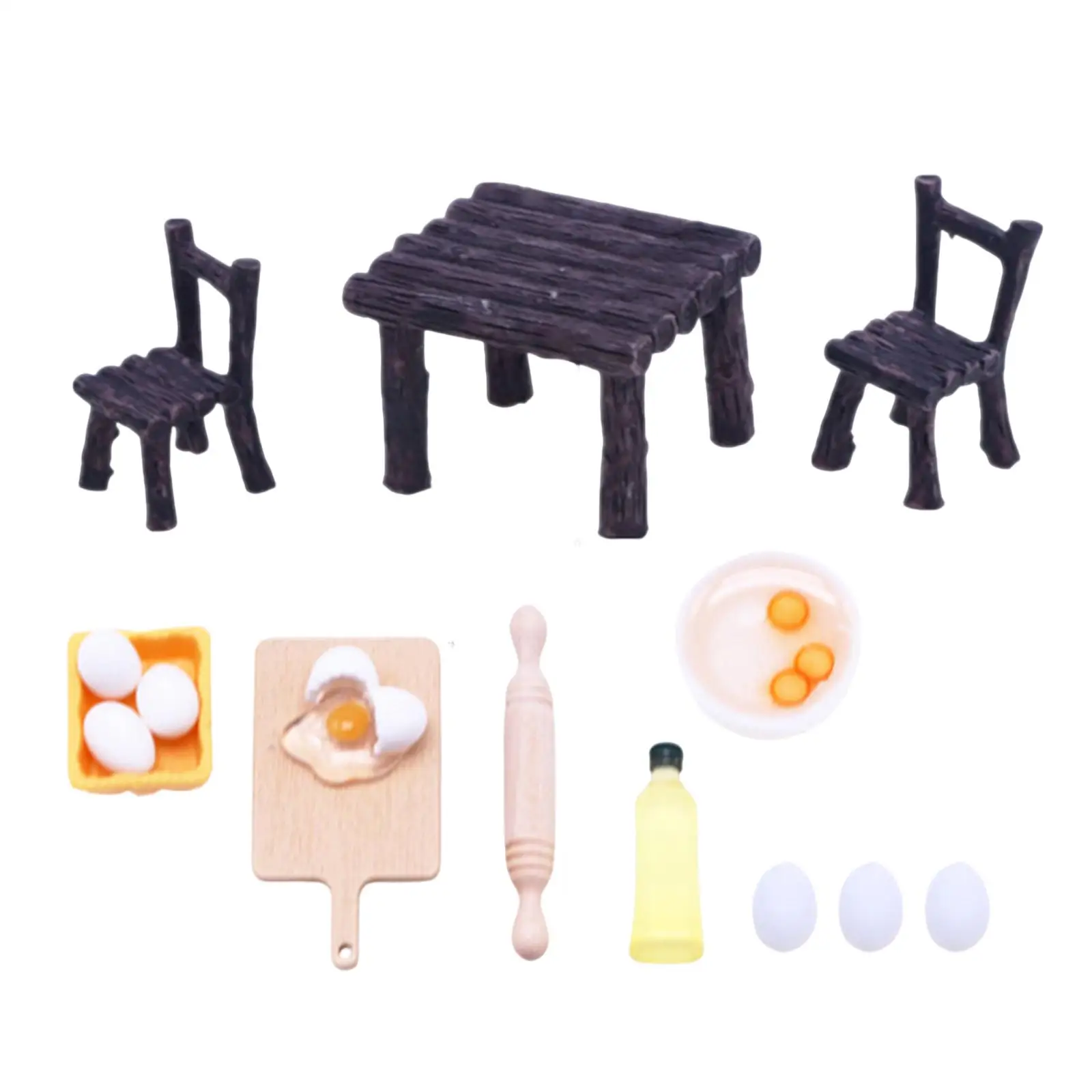1/12 Miniature Play Sets Miniature Rolling Pin Pretend Play Set Best Gifts