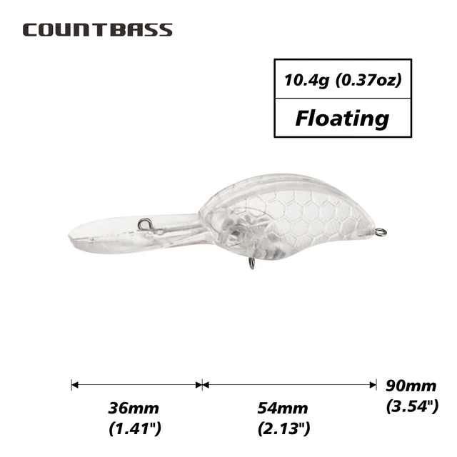 10Pcs Blank Lure Bodies 54mm/2.13 10.5g/0.37oz Floating