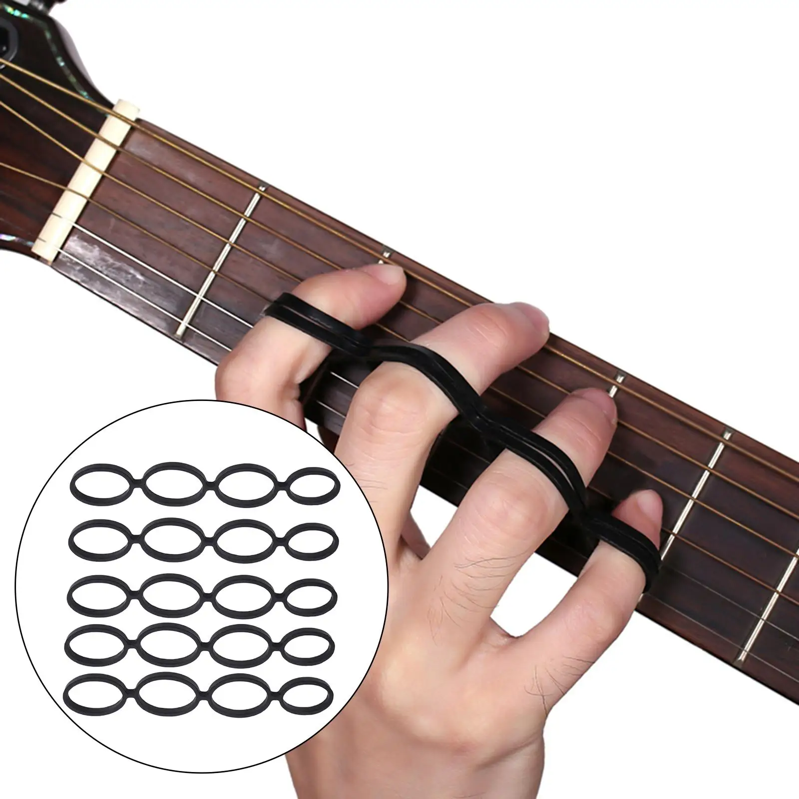 Finger Strengthener Portable Finger Exerciser Force Span Practing Resistance Training Bands for Strings Musical Instruments