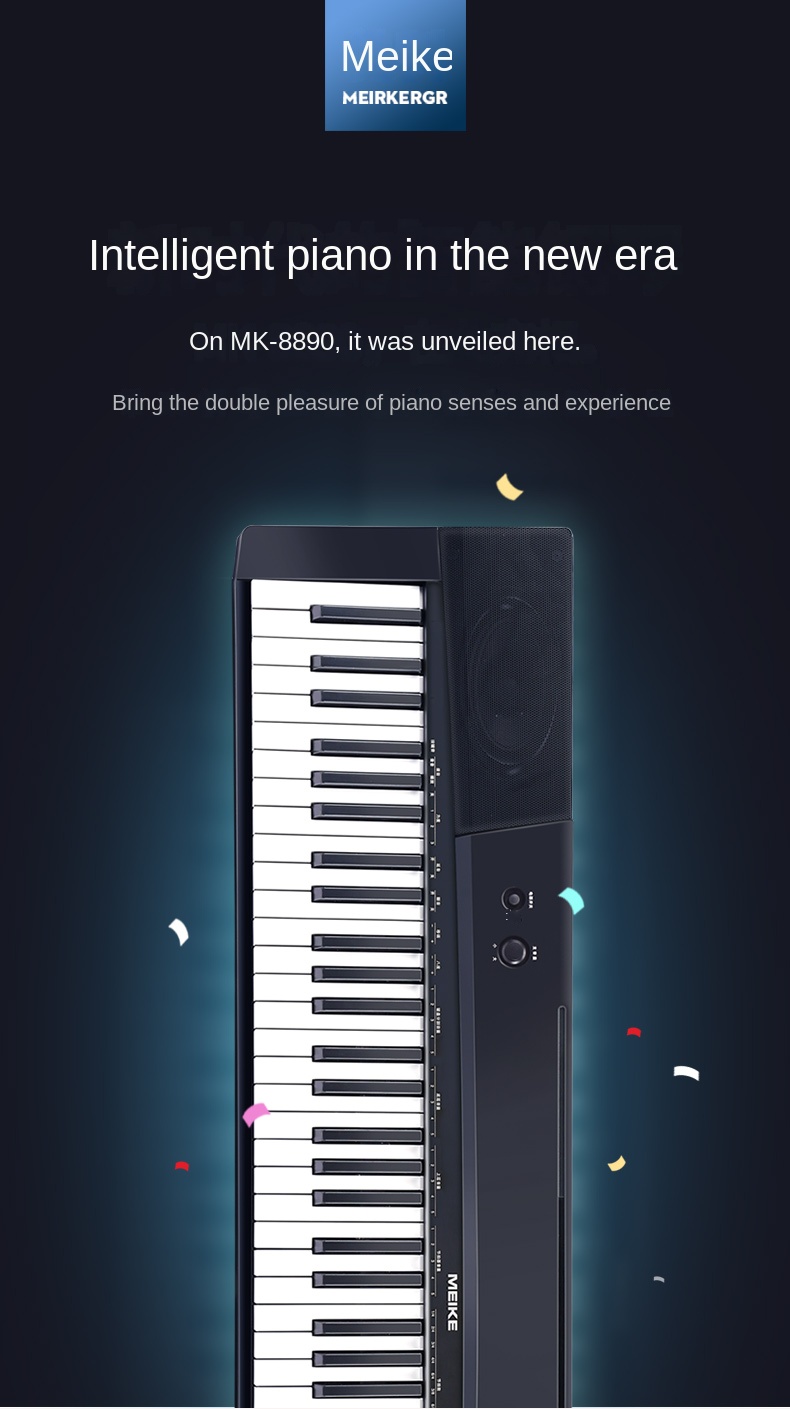 Title 8, Portable Electric Piano 88 Key Professional Adu...