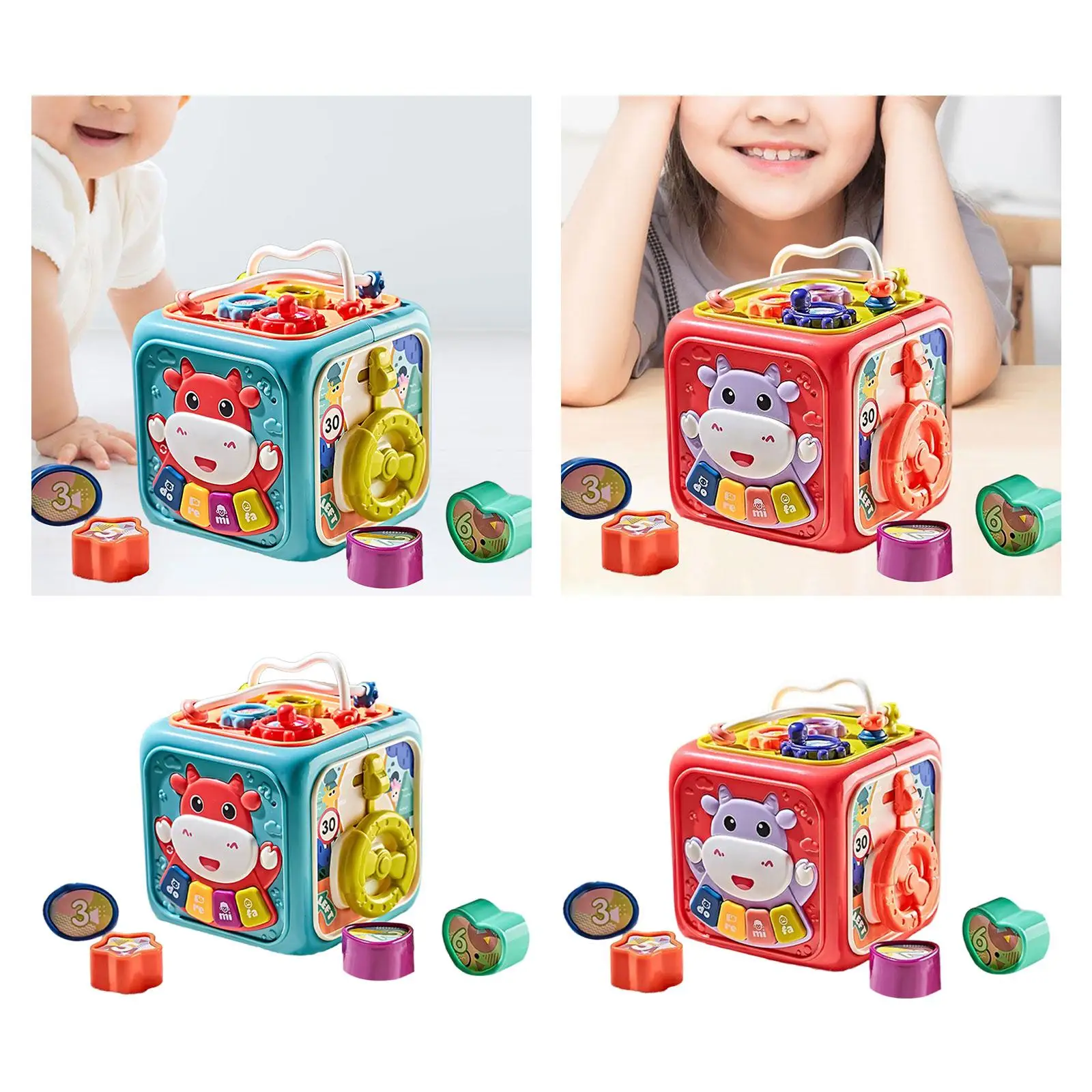 Baby Activity Cube Toy Infant Baby Musical Toys for 6 Month Old Baby Toys Boys Girls Age 1 + Year Old Birthday Gift