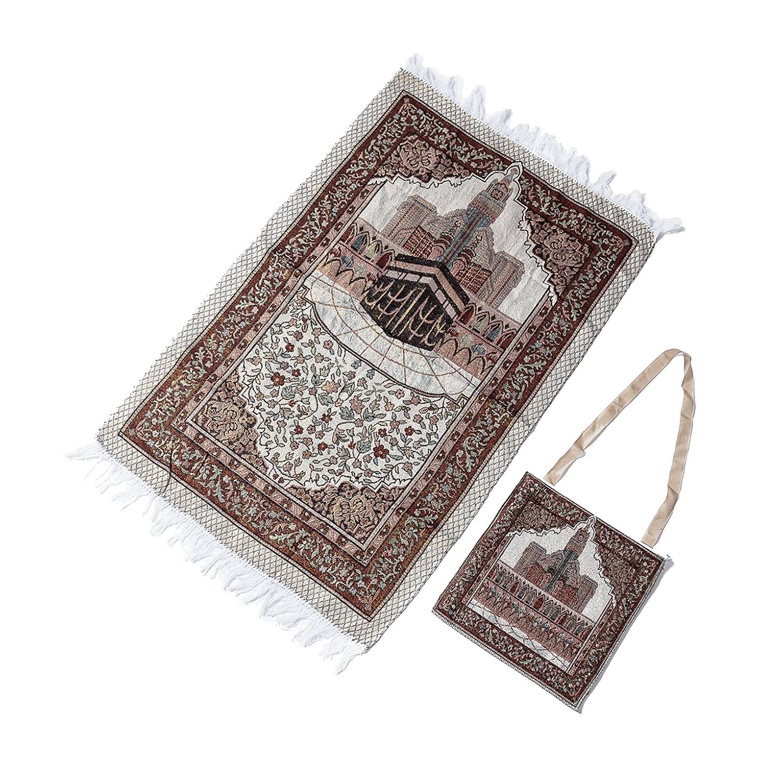 Portable Muslim Prayer Rug Worship Mat Floor Carpet Tapestry for Men Women