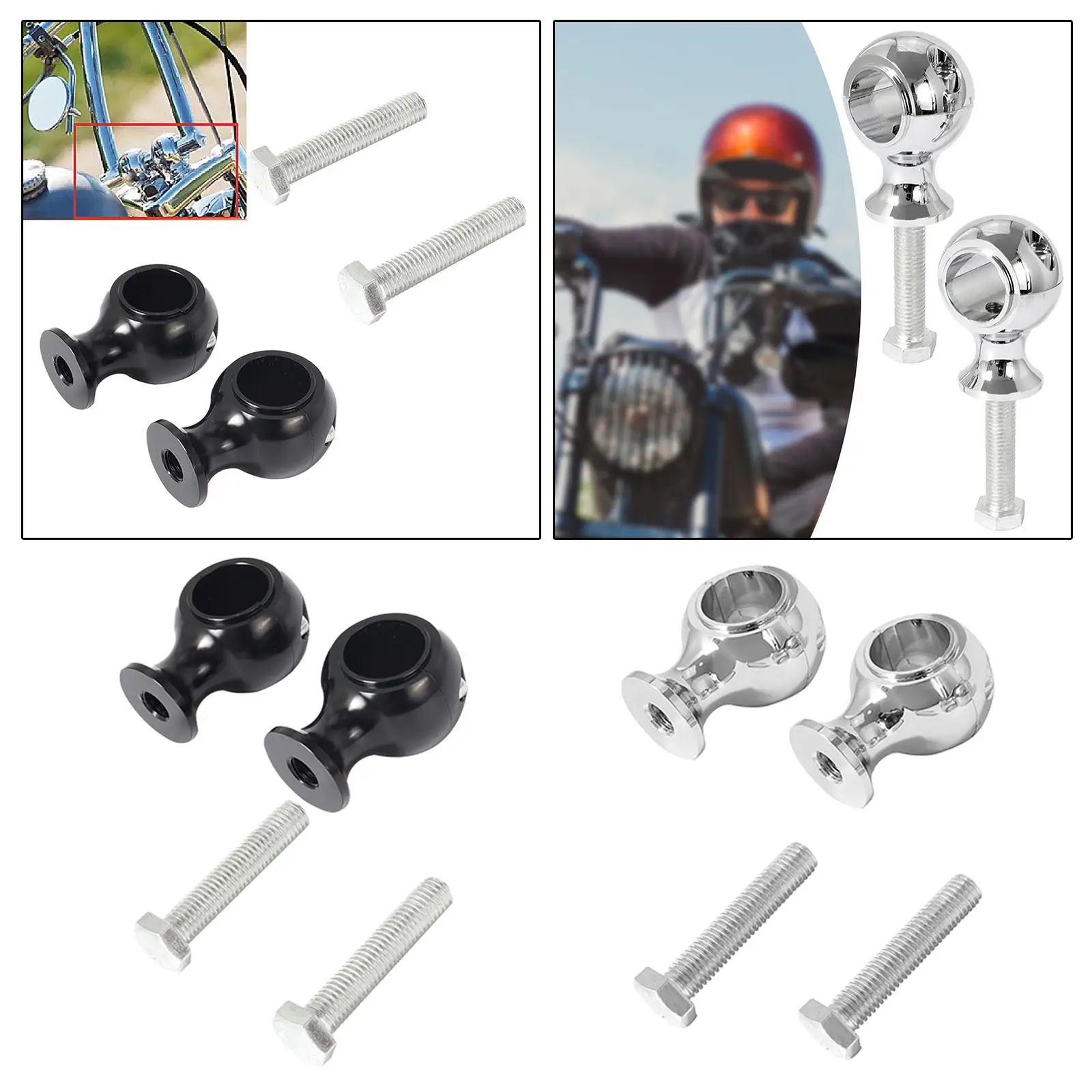 Motorcycle Handlebar Risers 25mm Provide Suitable Seating Position Professional Accessories for Harley Other Handlebar