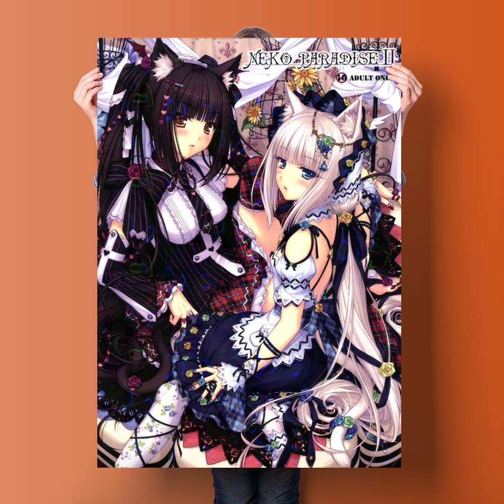 Настенная картина nekopara game декоративное живописное полотно 24x36,  Постер для гостиной, постеры для спальни | AliExpress