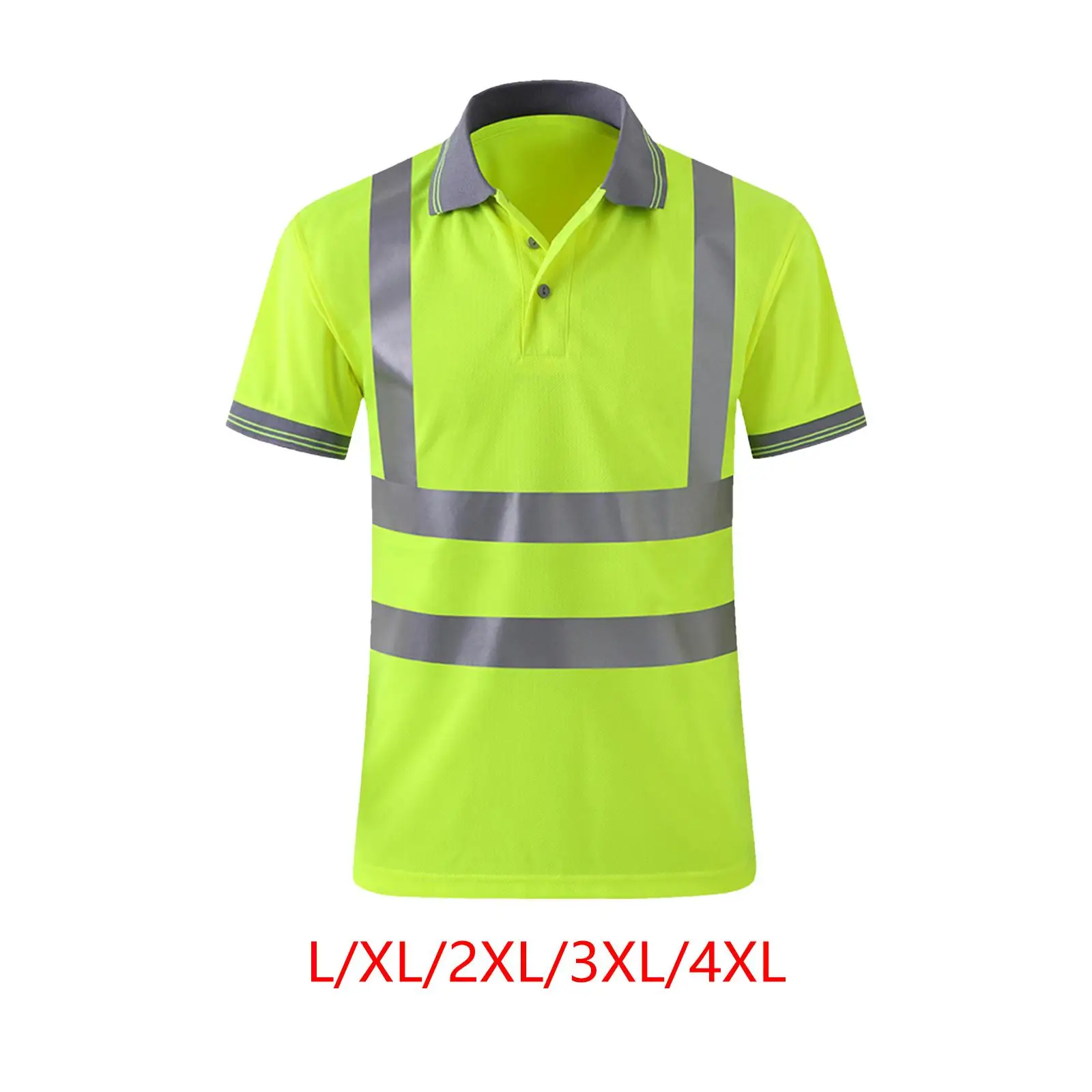 Reflective Construction Shirts Quick Dry Lightweight Safety Workwear Work Wear Shirts for Night Work Warehouse Road Women Adults