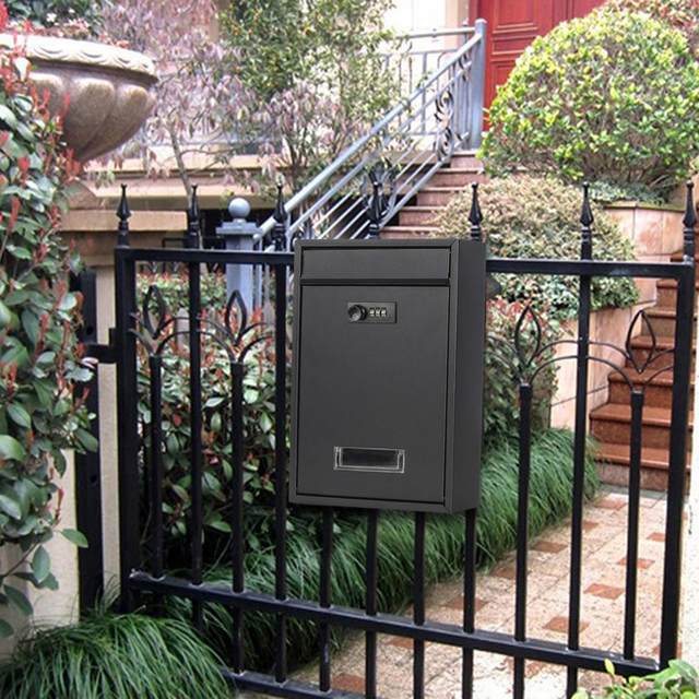 Vintage Mount Mailbox with Combination Lock Retro Style for