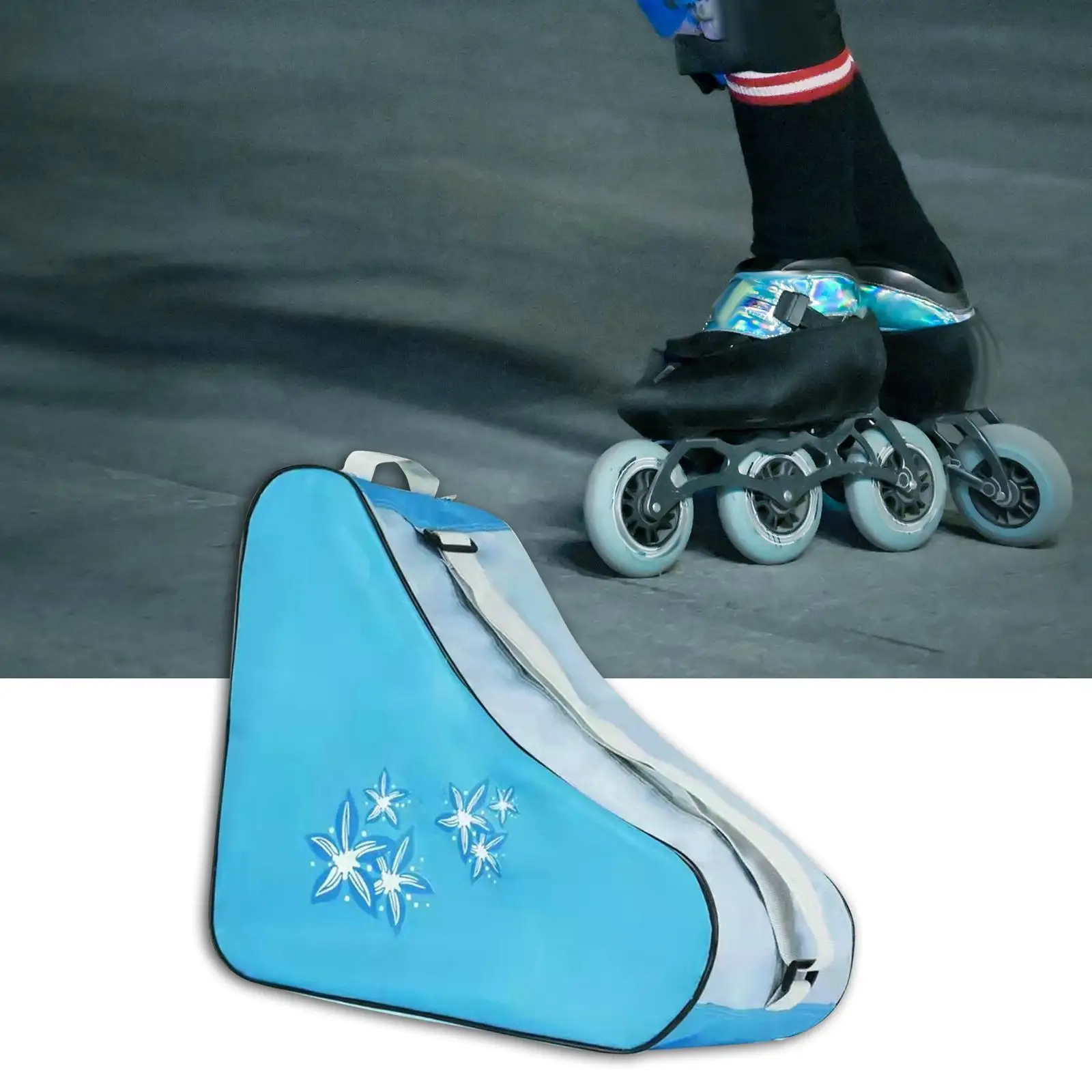 Roller Skate Bag with Shoulder Strap Skating Shoes Carrying Bag for Quad Skates Inline Skates Figure Skates Ice Hockey Skate