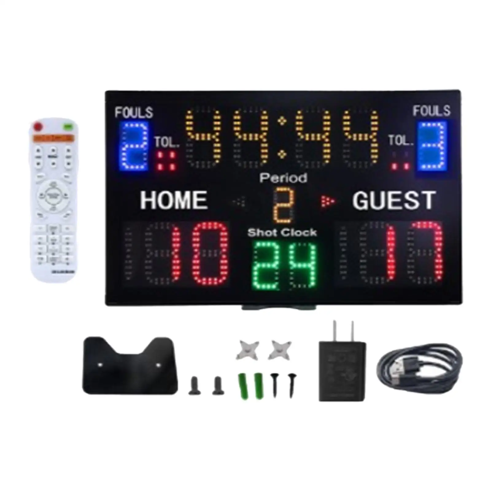 Portable Indoor Basketball Scoreboard with Remote Counting Electronic Digital Scoreboard Score Clock Score Keeper for Games Judo