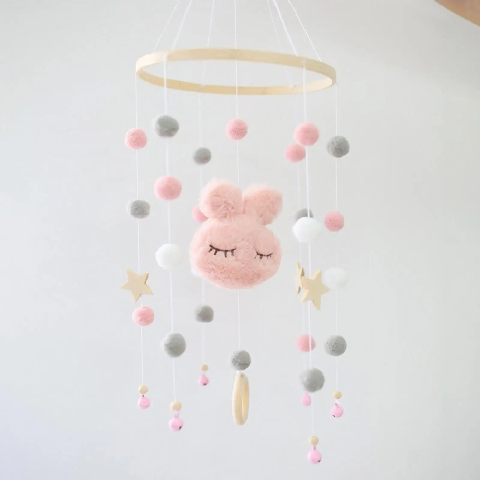 Baby Mobile Rattle with Rabbit Bed Decoration Mobile Wind Chime Rattle toy children kids Crib  Mobile for Cots