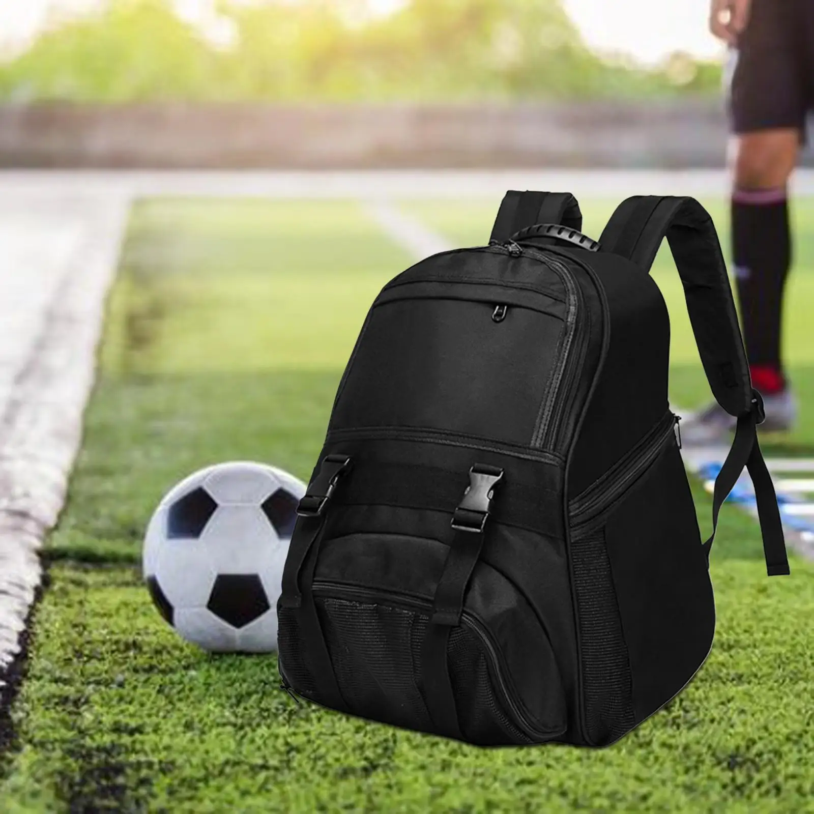 Basketball Carrying Backpack Adjustable Shoulder Straps Backpack Football Bag Storage Bag for Soccer Basketball Rugby Ball