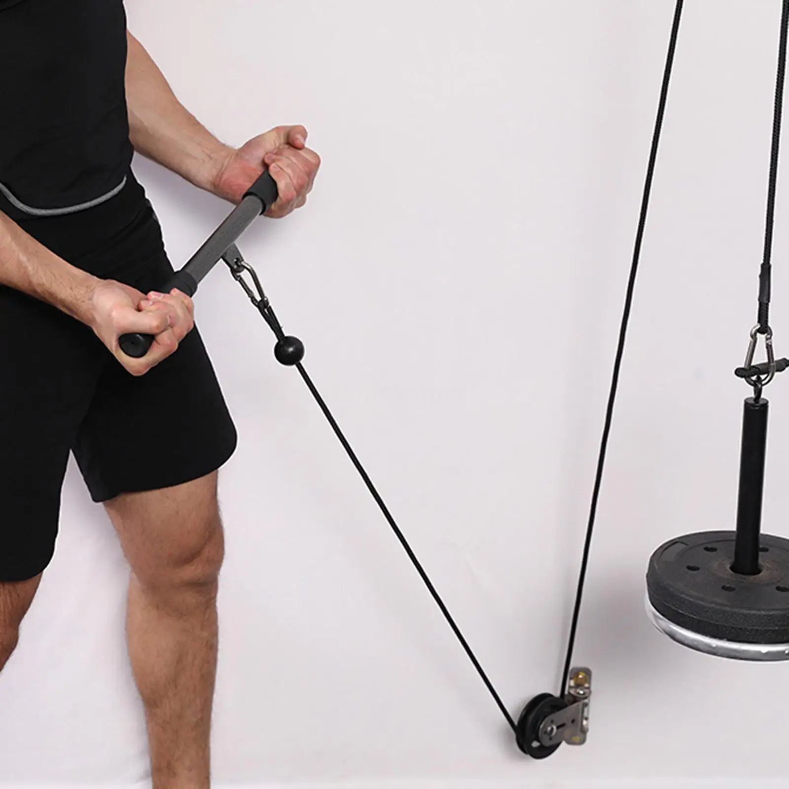Pulley System Gym Strength Trainer for Triceps Pull Down Forearm Shoulder