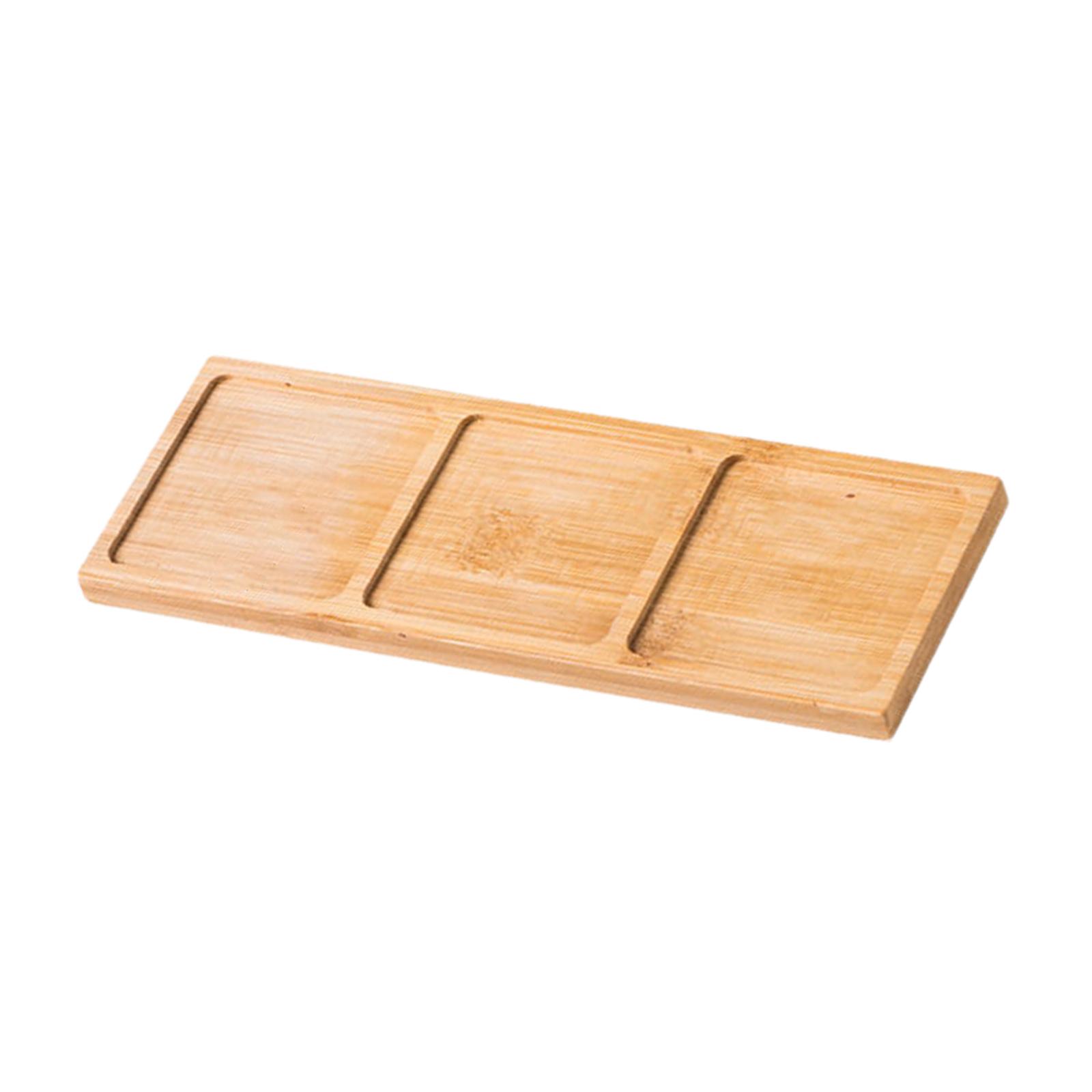 Modern Wooden Service Tray Tea Cup Tray for Countertop Toilet Bathroom