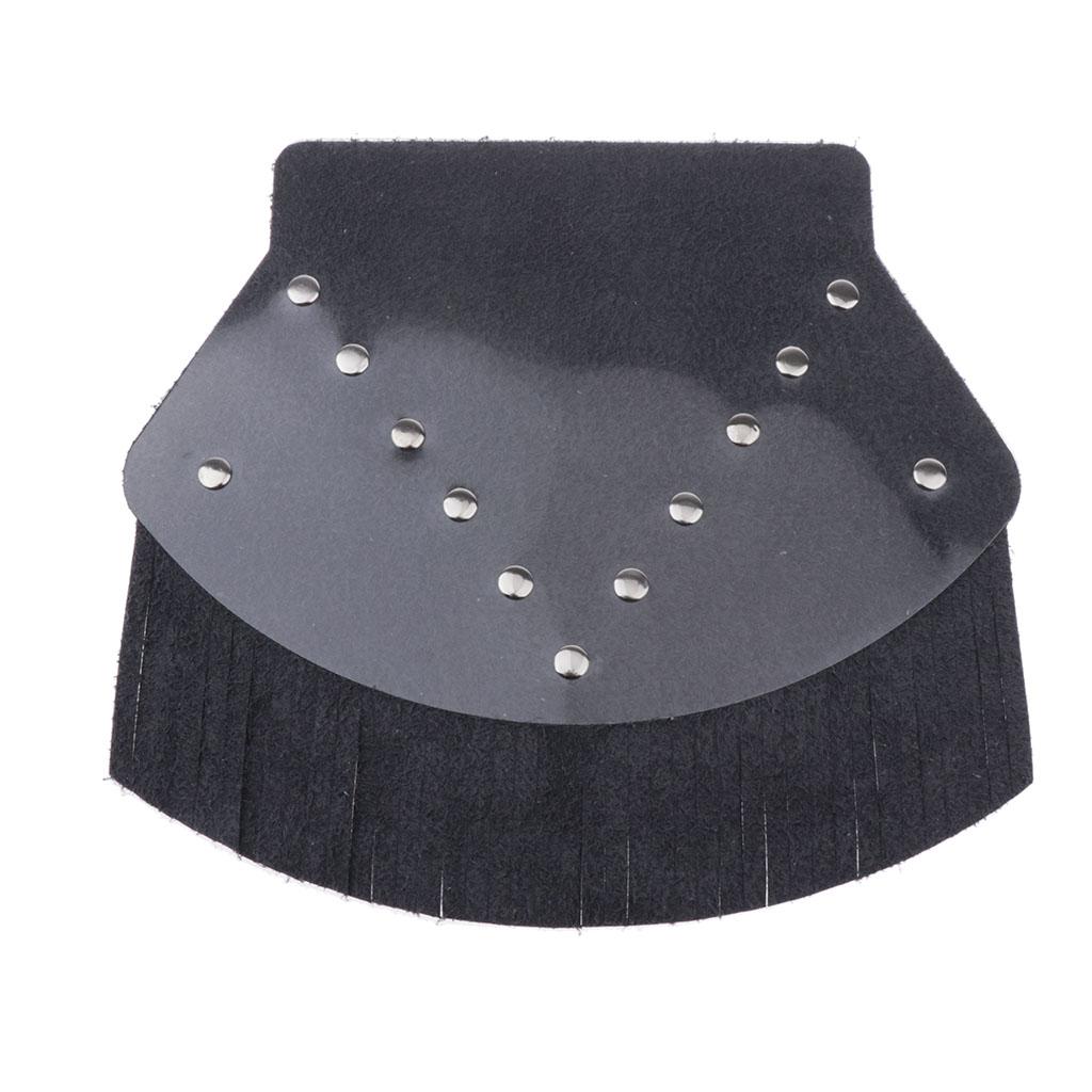 Motorcycle PU Leather Rear Mudflap  Guard Cover with Fringe for