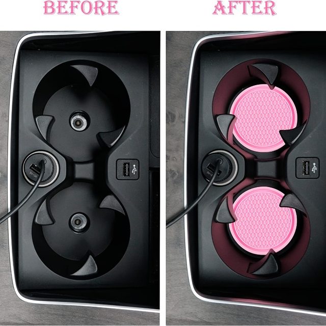 Portabicchieri Auto In Silicone - Set Da 4, Antiscivolo, Nero