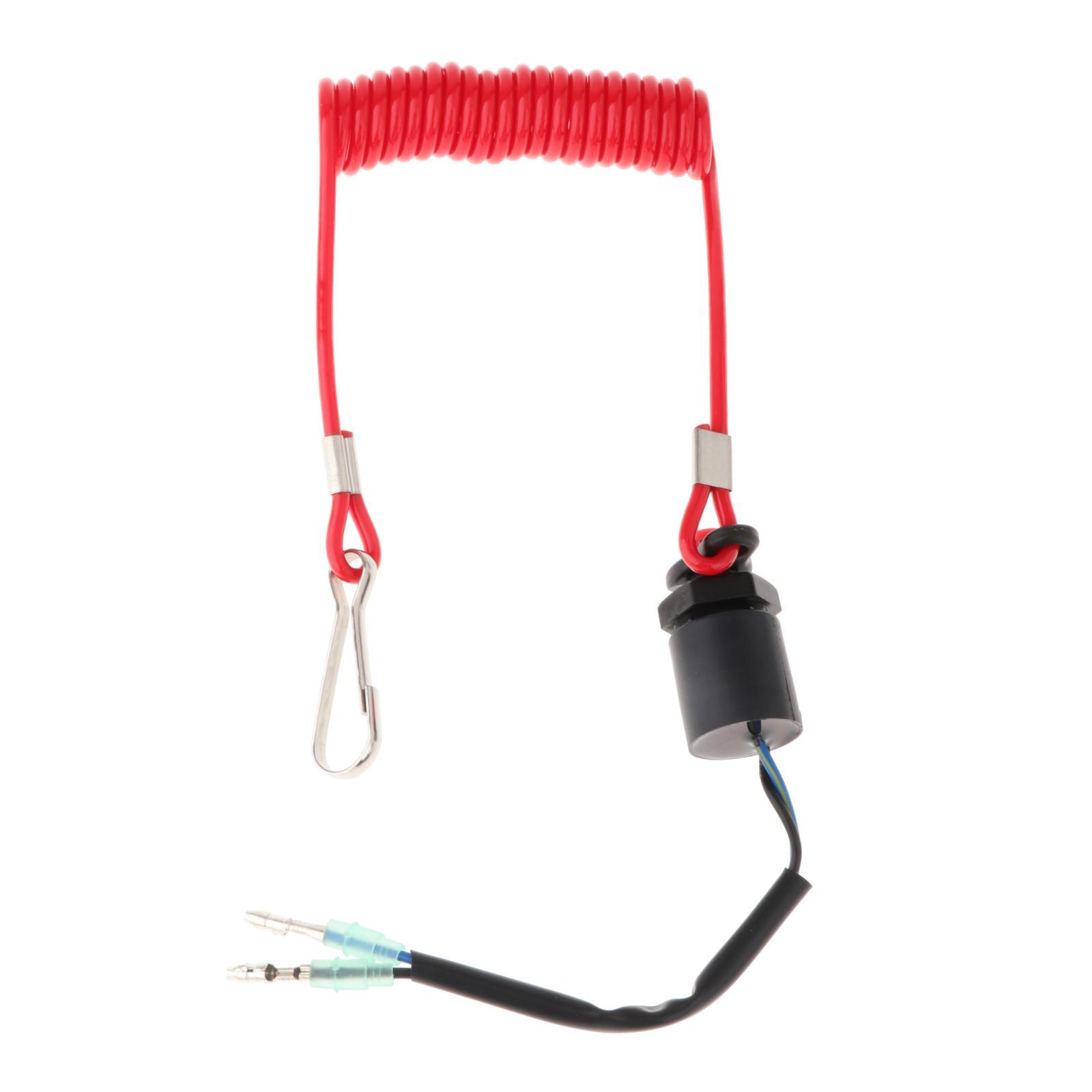 Boat Engine Stop Switch 37820-92E03 Emergency Cut Off Cord Boat Kill Switch with Lanyard for Suzuki DT DF Outboard Motors