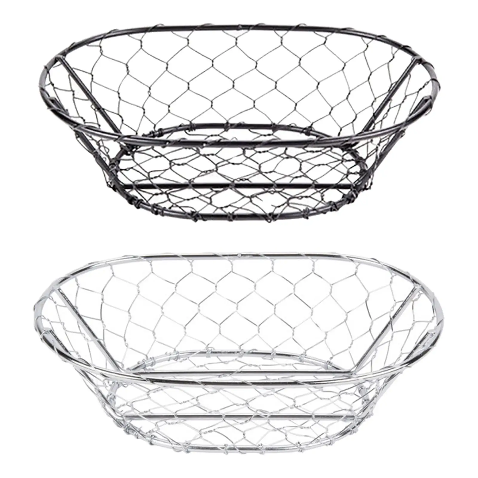 Creative Wire Basket Fruit Basket for Home Kitchen Countertop Metal Mesh Wire Egg Storage Basket