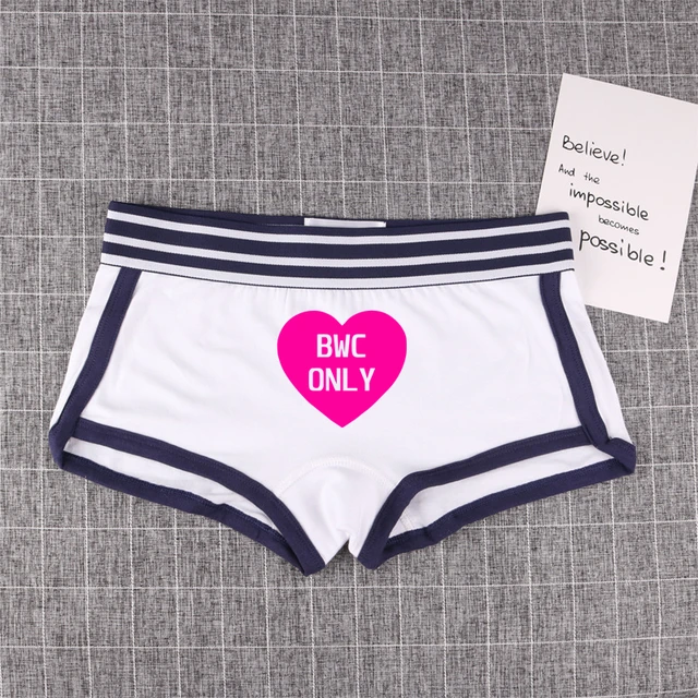 Cotton Boyshorts Heart BWC ONLY Underwear for Women Girls Gift