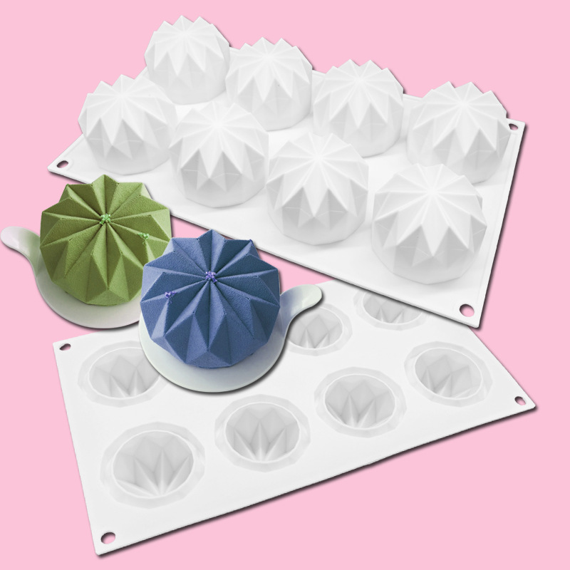 Diamant Muffin Silikon Getriebe Form DIY Cupcake Cookies Fondant Backform Antihaft Pudding Gedämpft Kuchen Werkzeug Gebäck Donuts Form – Detail 4