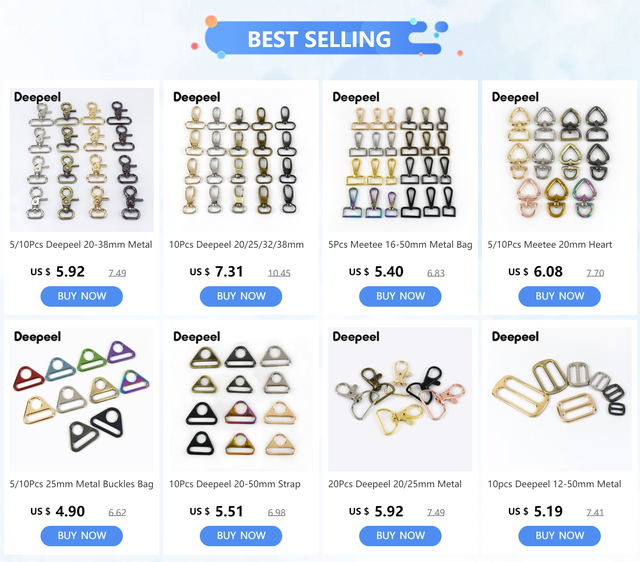 Manici Per Borsa A Uncinetto - 4 Pezzi In Alluminio, Con Chiusura A Molla, Per Progetti Fai Da Te - Foto 7