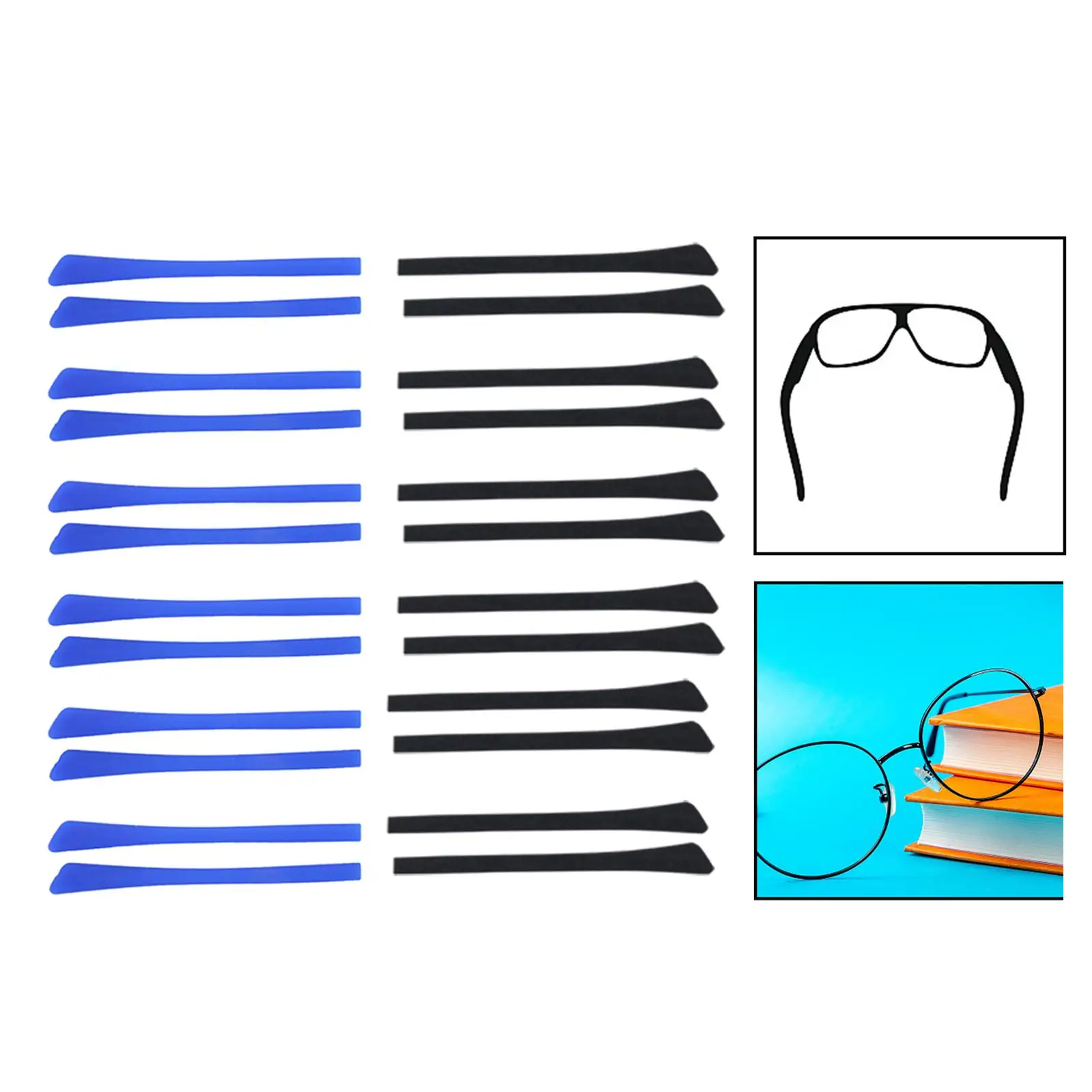 10x Silicone Temple End Tips Cushion Replacement Tips for Reading Glasses