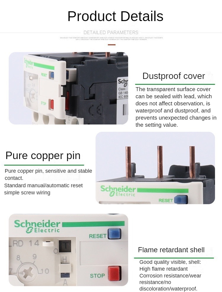 Schneider LRD01C 0,1–0,16 A / LRD3322C 17–25 A LRD3357C 37–50 A thermisches Überlastrelais für AC-Schütz LC1D elektrischer Schutz – Detail 7