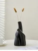 Modern Handmade Ceramic Frosted Desktop Vase Flower Pot 9