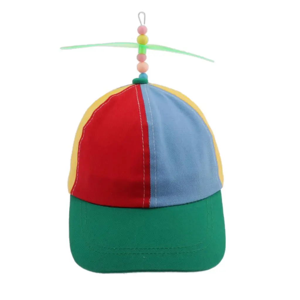 2X Novelty Kids Size Helicopter Hat with Propeller Can Adjustable  Kids