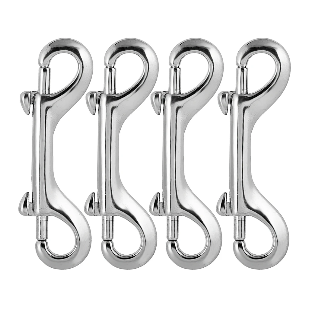 4 Pieces Scuba Diving Clips, Double Ended Bolt Snap Hook Keychain Hardware, 90mm