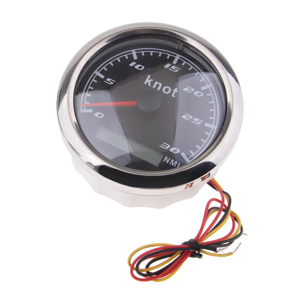 85mm 30 Knots Waterproof Digital Chrome Speedometer Display