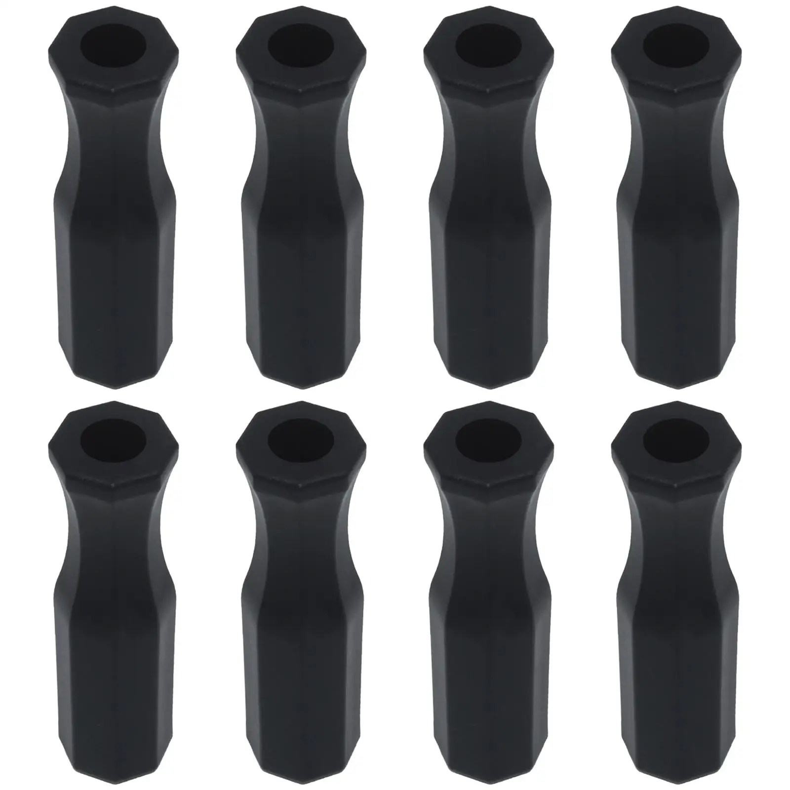 8 Pieces Foosball Handle Grips  Handles Black Octagonal Handles