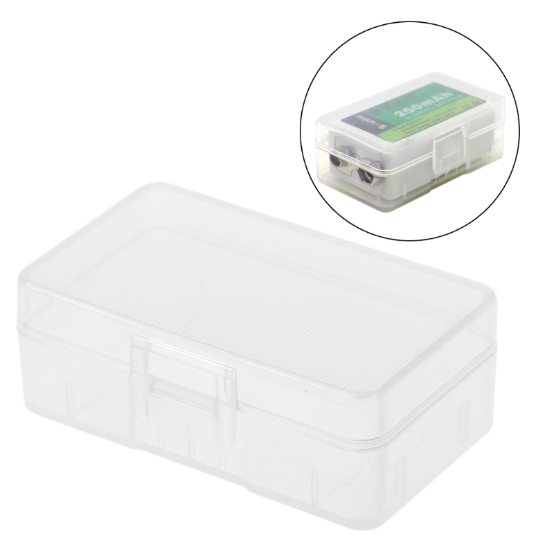 Mini transparent für Koffer halter Aufbewahrung sbox für 1x9V Batterie oder 2x aa Batterie – Detail 9