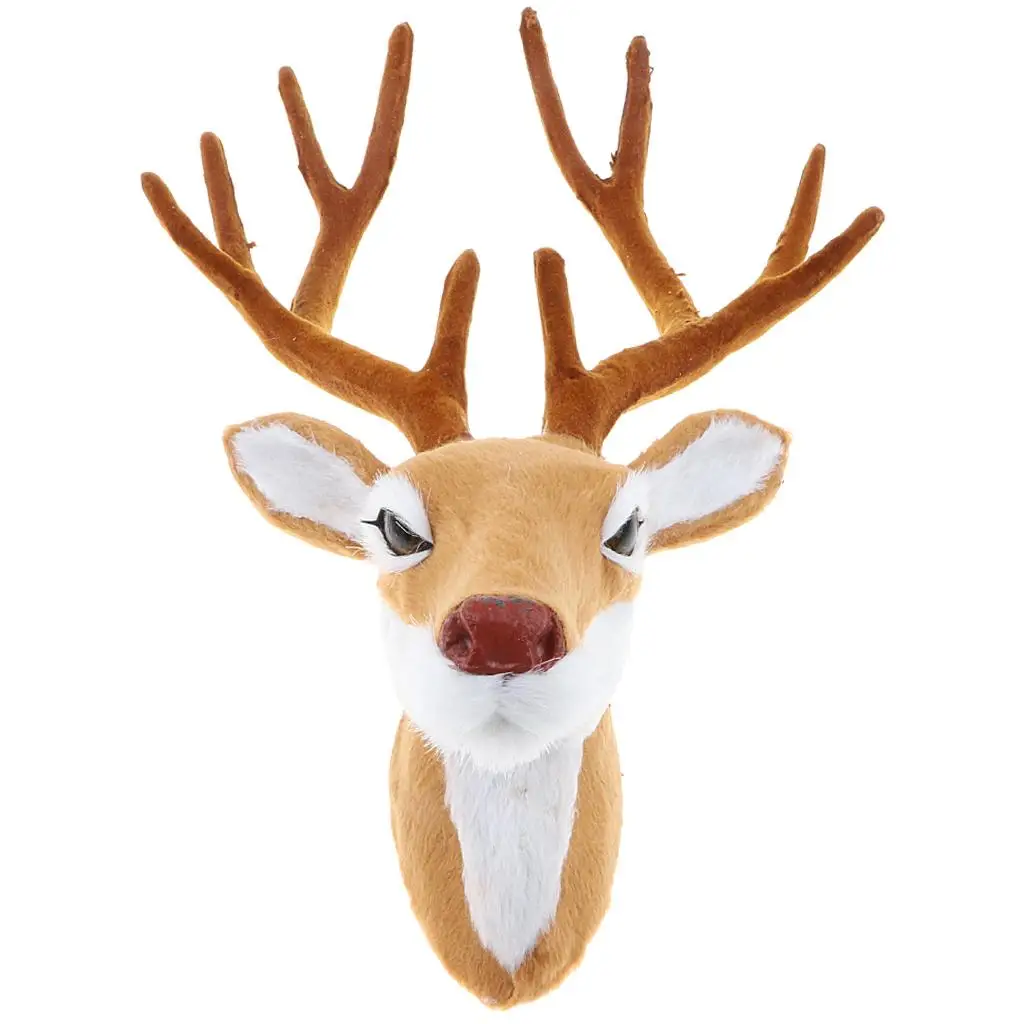 10inch  Deer  Sculpture Animals  Hanging Deer Head Home Decor Head Collectible Crafts