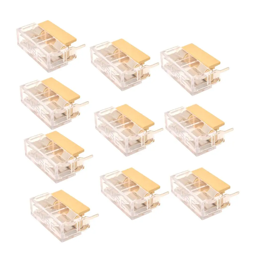 10 Pieces Panel Mount PCB  Holder With Cover For 5x20mm  250V 6A